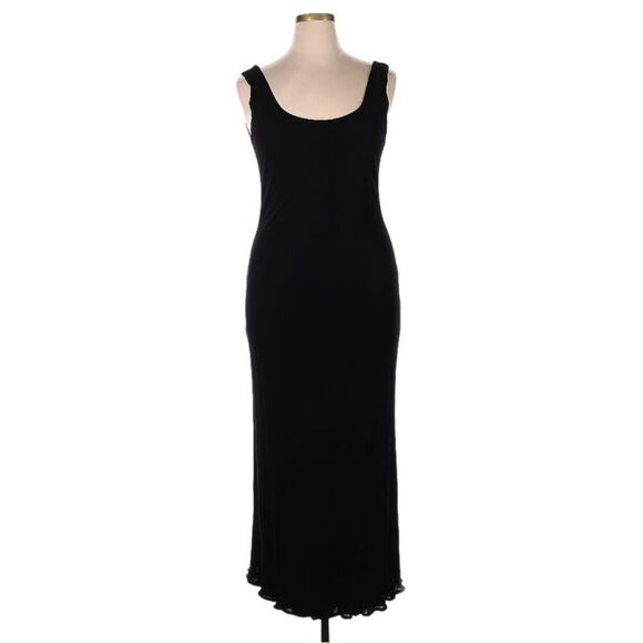 Yolanda Lorente Dresses & Skirts - Vintage Yolanda Lorente Formal Sleeveless Maxi Long Dress XL Black Lettace Hem